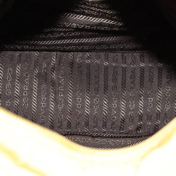 PRADA Tote Bag Nylon Yellow Silver Auth 84670 - Picture 10 of 16